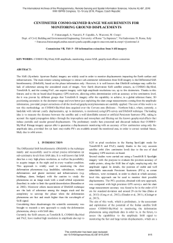 centimeter cosmo-skymed range measurements
