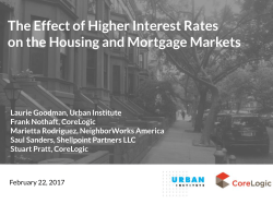The Effect of Higher Interest Rates on the Housing
