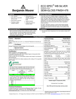 ECO SPEC WB SILVER SEMI-GLOSS FINISH 476