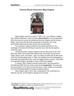 Famous African Americans: Maya Angelou