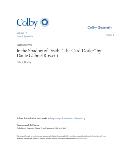 "The Card-Dealer" by Dante Gabriel Rossetti