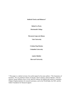 Judicial Checks and Balances