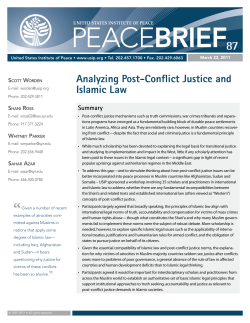 Analyzing Post-Conflict Justice and Islamic Law