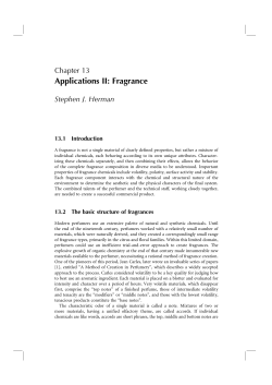 Applications II: Fragrance