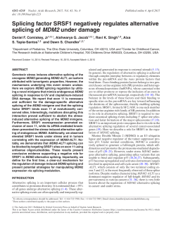 Splicing factor SRSF1 negatively regulates alternative splicing of