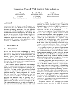 Congestion Control With Explicit Rate Indication