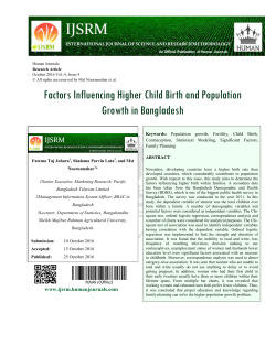 Factors Influencing Higher Child Birth and Population Growth in