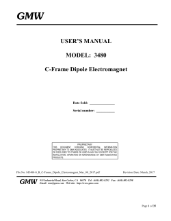 Model 3480 C-Frame Dipole Electromagnet