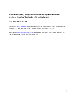 Host-plant quality adaptively affects the diapause