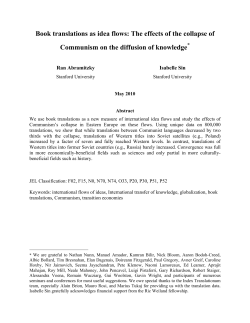 Book translations as idea flows: The effects of the collapse of