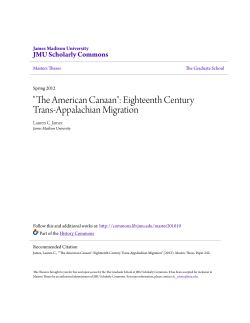 Eighteenth Century Trans-Appalachian Migration
