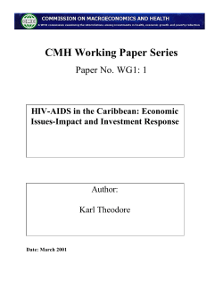 HIV-AIDS in the Caribbean: Economic Issues