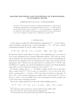 ISOLATED ROUNDINGS AND FLATTENINGS OF SUBMANIFOLDS