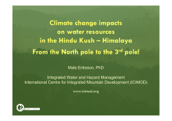 Climate change impacts on water resources in the Hindu Kush