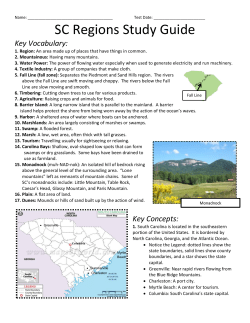 SC Regions Study Guide