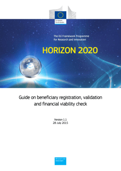 Guide on beneficiary registration, validation and financial viability