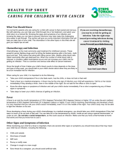 health tip sheet caring for children with cancer