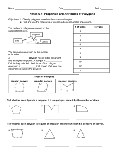 Notes 6-1: Properties and Attributes of Polygons