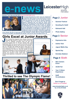 Summer 2012 - Leicester High School for Girls
