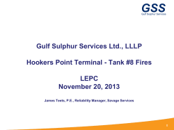 Gulf Sulphur Services Ltd., LLLP Hookers Point Terminal