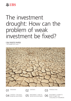 The investment drought: How can the problem of weak investment
