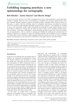 Unfolding mapping practices: a new epistemology for cartography