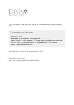 Post-productivism in rural areas: A contested concept