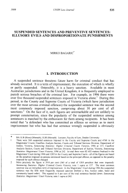 Suspended Sentences and Preventive Sentences