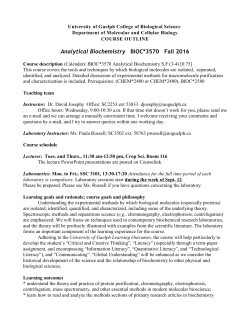 BIOC 3570 course outline
