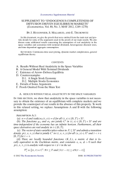 Supplement to "Endogenous Completeness of Diffusion Driven