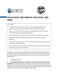 Fiscal Policy and Growth