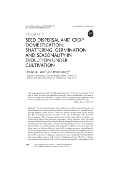 seed dispersal and crop domestication