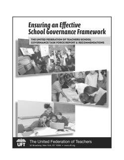 Ensuring an Effective School Governance Framework: Feb