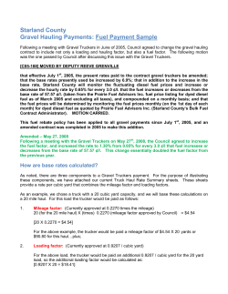 Gravel Hauling Payments