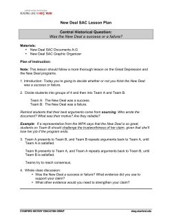 New Deal SAC Lesson Plan - Teach Tennessee History