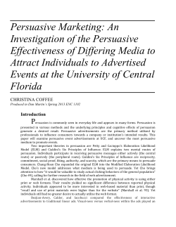 Persuasive Marketing - Writing and Rhetoric
