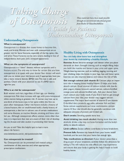 Healthy Living with Osteoporosis - National Partnership for Women