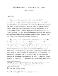 *Copyright &copy; 2011 by John D. Colombo. All rights reserved. Private
