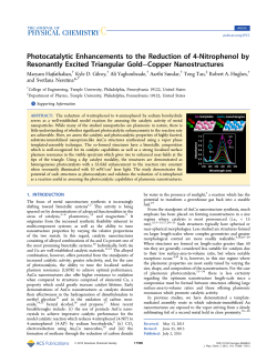 Photocatalytic Enhancements to the Reduction of 4