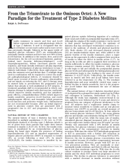 From the Triumvirate to the Ominous Octet - Diabetes