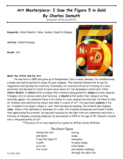 Art Masterpiece: I Saw the Figure 5 in Gold By Charles Demuth