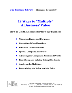 12 Ways to Multiply Value.wpd - America Outdoors Association