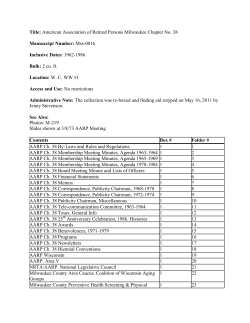 Title: American Association of Retired Persons Milwaukee Chapter