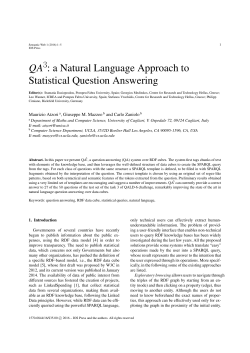 QA : a Natural Language Approach to Statistical Question Answering