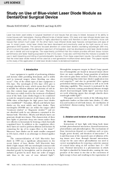 Study on Use of Blue-violet Laser Diode Module as Dental/Oral