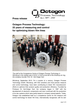 Press release Octagon Process Technology: 25 years of measuring