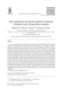 How responsive are private transfers to income?