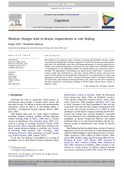 Mindset changes lead to drastic impairments in rule finding