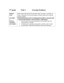 2nd grade Task 4 Growing Necklaces