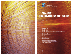 prairie lightning symposium - Prairie Research Institute